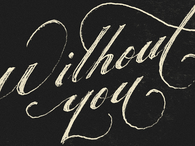 Without You Close - Up beautiful debut goodtype graphic design handlettering lettering script stamp typography vintage