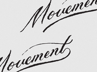Movement Script Exploration church design handlettering lettering movement texture watercolor