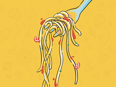 Noodle anyone? - Noodles Illustration delicious digitalart eats food fork graphic design illustration inspiration noodles procreate sketch spaghetti wallpaper