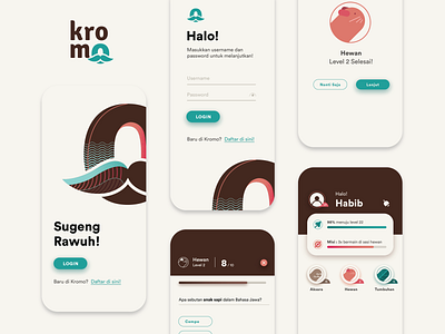 Kromo javanese learning app ui ui design ux