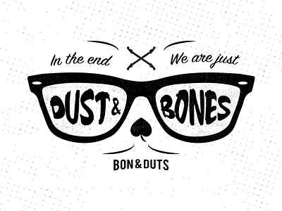 Dustnbones dust n bones half tone illustration t shirt typography wayfarer