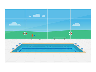 Pool illustration illustrator pool swimming