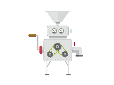 Robot Grinder cogs grinder illustration illustrator robot