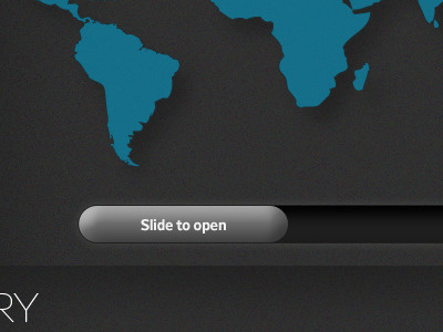 Slide open slider worldmap