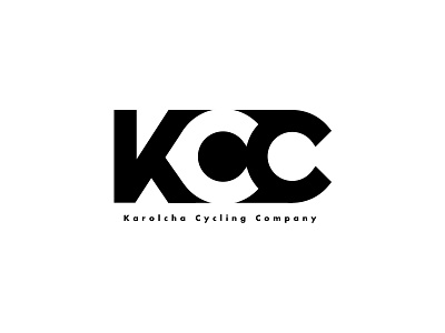 KCC cycling letters logo negative space sport