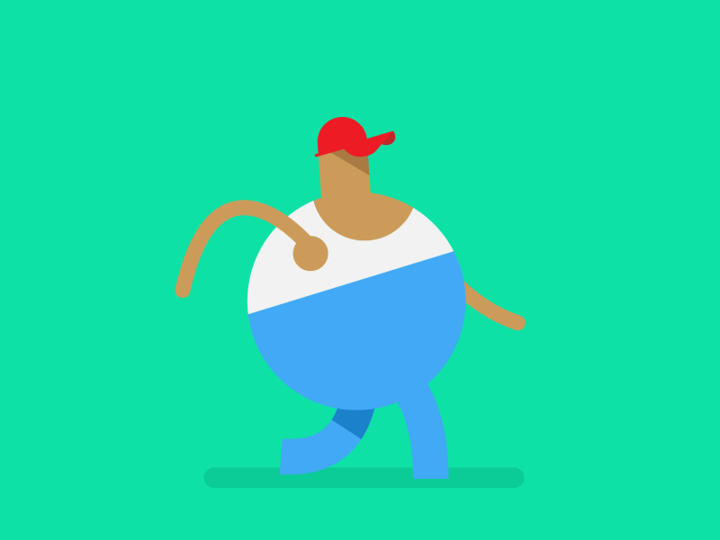 Walk this way after effects animation character gif illustrator