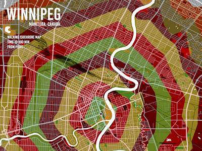 Winnipeg Isochrone Map