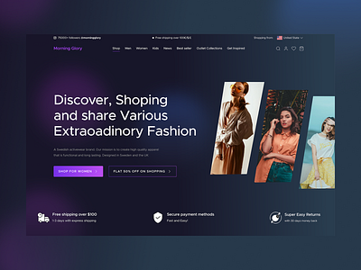 Fashion eCommerce - Morning Glory apparels branding bytestechnolab design ecommerce fashion figma theme uikit