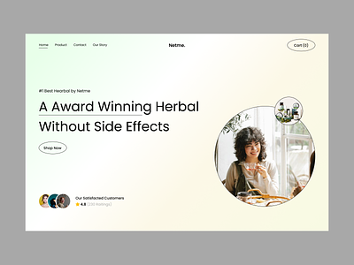 Netme branding bytestechnolab ecommerce figm figma herbal store web design