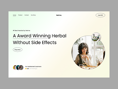 Netme branding bytestechnolab ecommerce figm figma herbal store web design