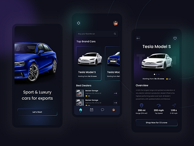 Car Shop App android app design bytestechnolab design figma ios