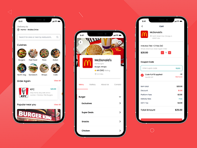 Food Delivery App bytestechnolab delivery figma fooddelivery mobile aoo mobile design