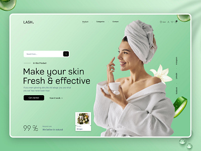 Skincare eCommerce bytestechnolab ecommerce figma landingpage websitedesign