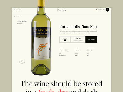 Wine shop product page