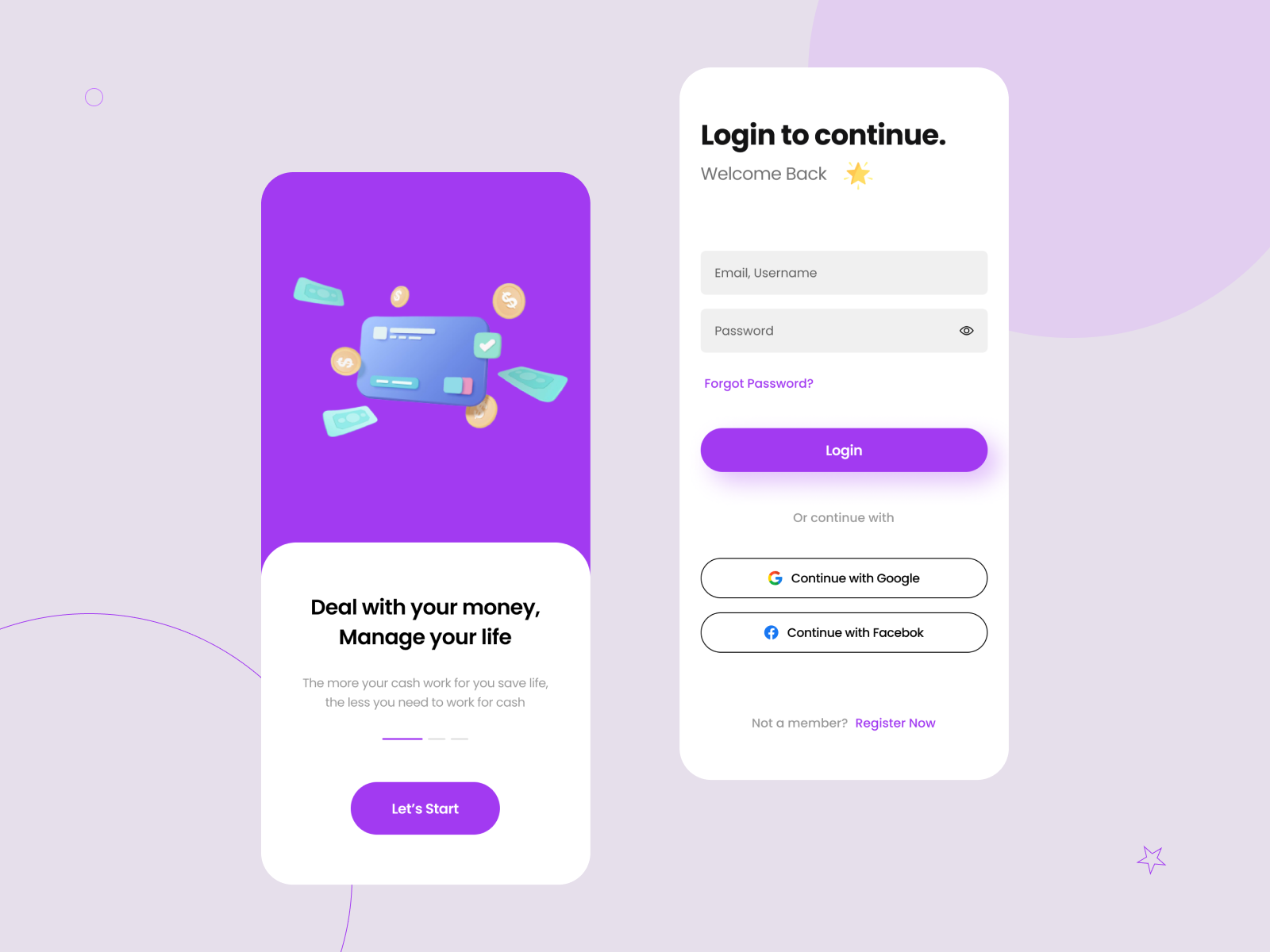 Fintech App Login/Signup by Bytes Technolab Inc. on Dribbble