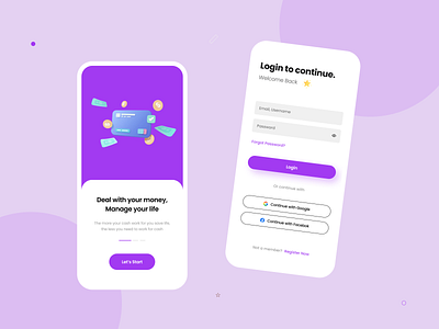 Fintech App Login/Signup by Bytes Technolab Inc. on Dribbble