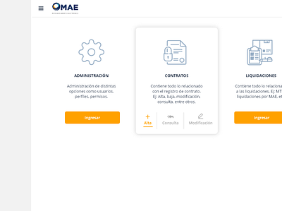 Dashboard Contratos OTC - MAE app ui