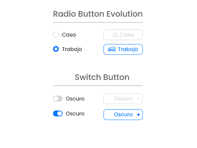 Radio and Switch Button Evolution android app branding button call to action design radio button switch button ui ui kit user experience user interface visual design web design