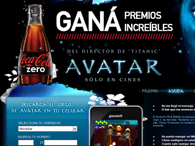 Avatar promo game coca cola