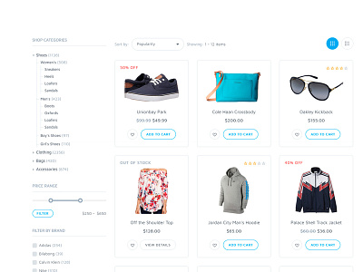 Ecommerce Site app design