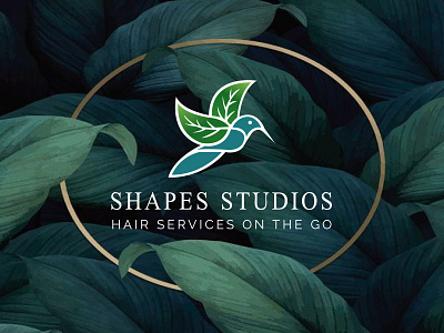 SHAPES STUDIOS HAIR SPA bird branding branding design design fashion fashion design hair hummingbird illustration illustrator minimal natural logo naturalistic