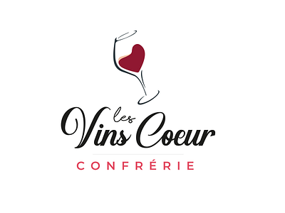 La confrérie des Vins Coeur branding logo logo design logotype minimalism typography vector