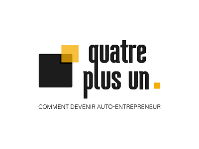 Logo Quatre plus un branding design freelance interface logo logo design minimalism ui