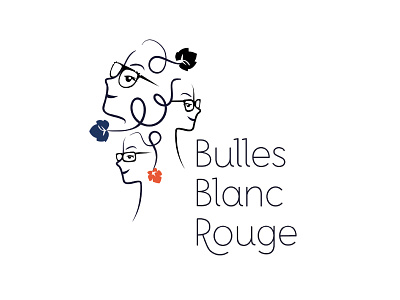 Bulles Blanc Rouge branding logo
