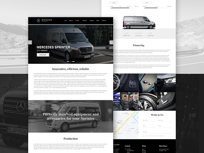 Mercedes Sprinter Website Layout cars layout mercedes mercedes benz sprinter template theme ui ux webdesign website