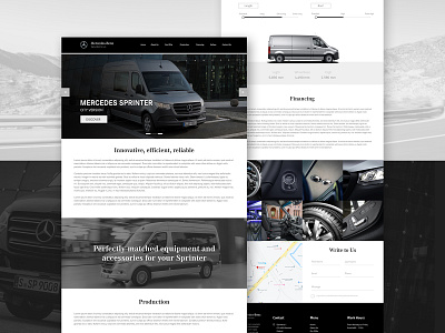 Mercedes Sprinter Website Layout