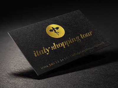Italy Shopping Tour - Business Card branding graphic logo