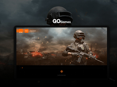 Orange Go games animations call of duty dark games mobile games mobile legends orange pubg tournaments ui design ux design video games