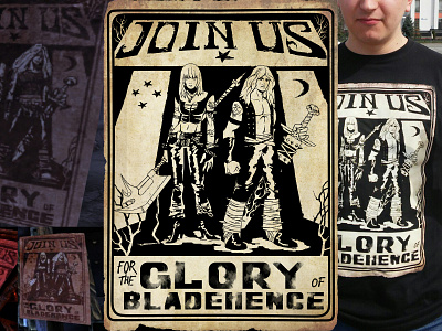 Redraw poster from "Brutal Legend" art game illustration tshirt typography