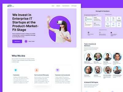 Investment landing page