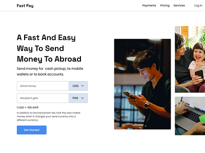 FastPay - Fintech Landing page banking banking landing page banking website figma fintech fintech landing page landing page landing page design ui ux