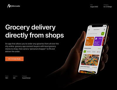 Online Grocery Delivery App (Case Study) delivery delivery app design figma grocery app grocery delivery mobile app ui ux xd