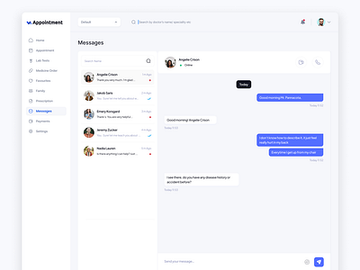 Messages Conversation - Doctor Appointment