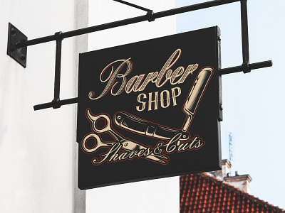Illustration in vintage style for a barber shop