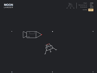 Moon Lander - 2D game 2dgame canvas html5 javascript physics