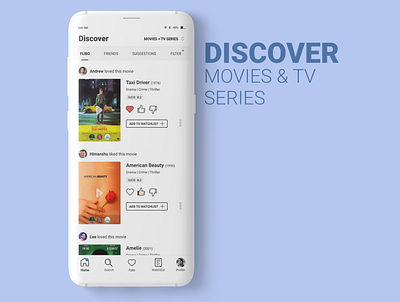 Flibo - Android app design android app flibo mobile app movie app product design ui