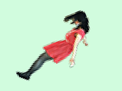 Falling falling girl pixels