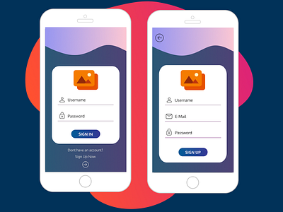DailyUI Challenges - Day 001 : Login and Sign Up screen app design illustration login login screen registration screen signup ui ux web