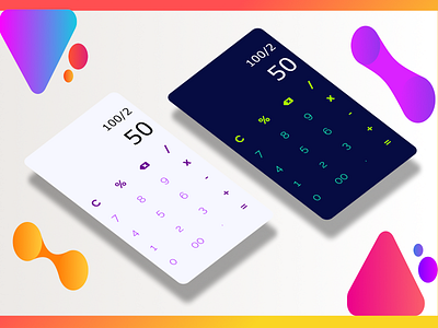 #DailyUI Challenges - Day 004 : Calculator UI calculator calculator app calculator ui dailyui dark ui design illustration light lite ui ux