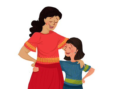 Sisters characterdesign childhood childrens book childrens illustration digital illustration digital illustrations digitalart india indian characters indian people kids illustration sisters