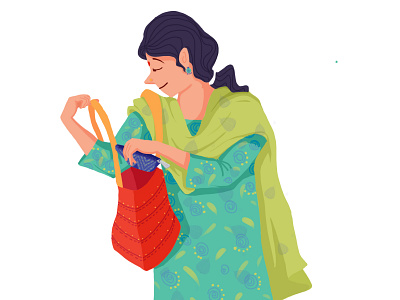 Lets go shopping! characterdesign childhood childrens book digital art digital illustration graphic grocery illustraion illustrator india indian character design indian mothers kids illustration market mother picturebook