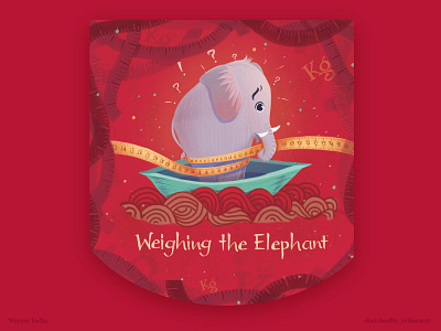 Weighing the Elephant characterdesign childhood childrens illustration digital illustration illustration illustrator kids illustration picturebook