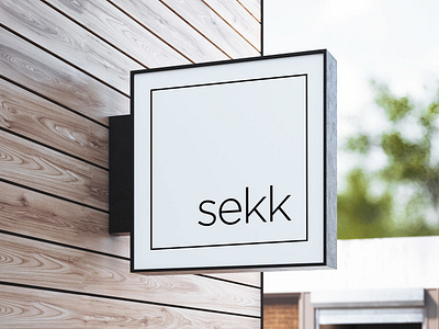 Sekk branding clean corporate branding fashionstore logo logo design logodesign minimal signage weblounge