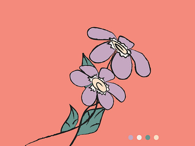 HUG flower illustration