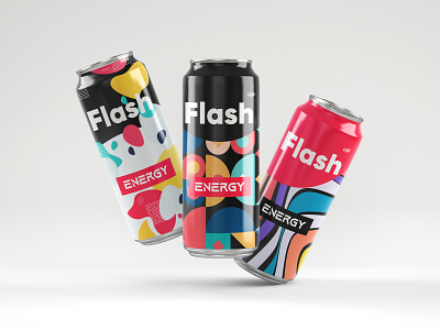 Flash energy drink Redesign branding colors design illustration typogaphy user friendly