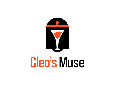 Cleo's Muse - Logo alchohol bar branding cleopatra cocktail cocktail bar design glass graphic design illustrator logo minimal ui vector